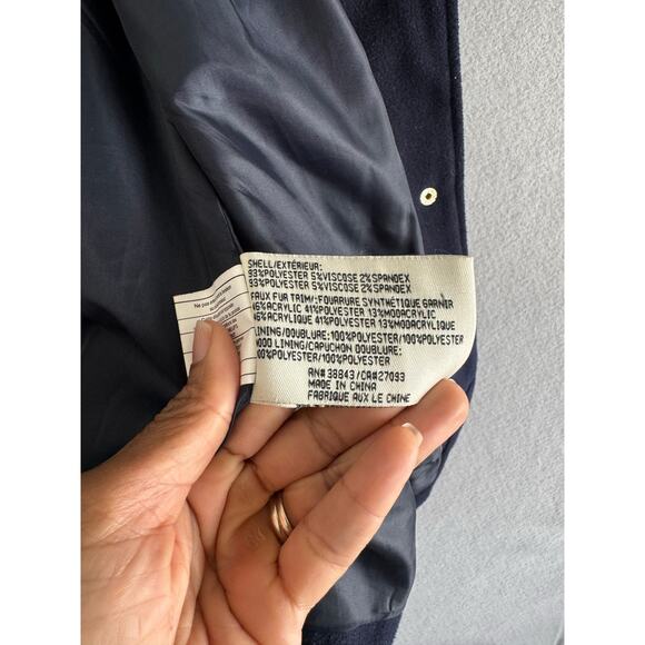 Maralyn & Me Navy Blue Pea Coat Women’s Size Large - Picture 11 of 11